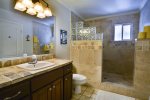 Master ensuite bathroom with large walk in shower 